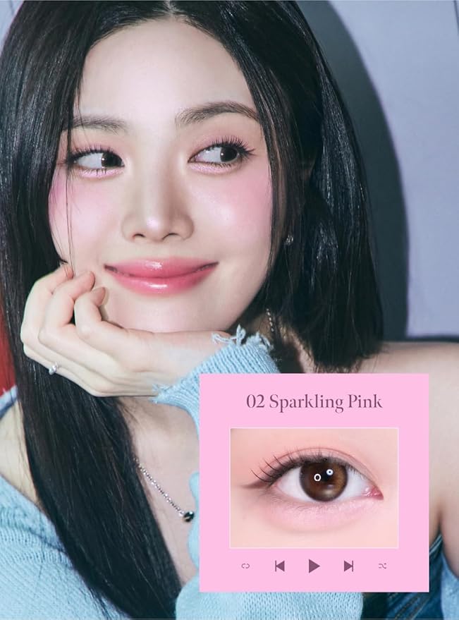 CORALHAZE Idol AEGYO-SAL Maker 02 Sparkling Pink, 2-in-1 Under-Eye Highlighter and Contour Liner for Bright, Voluminous Eyes, Long-Lasting, Smudge-Proof Shimmer Stick with Natural Glow, Korean Beauty-Velvo Beauty