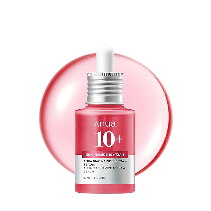 ANUA Niacinamide 10 + TXA 4 Serum, Hyaluronic Acid, Tranexamic acid, Facial Serum for Glass Skin, Clarifying, Radiant Complexion with Natural Color, Korean Skin Care (30ml /1.01 fl.oz)-Velvo Beauty