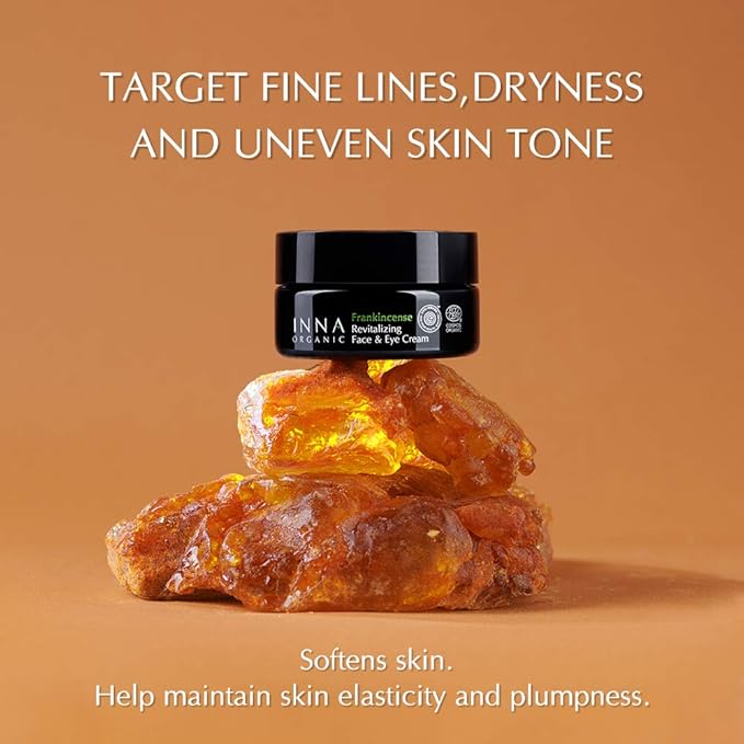 FRANKINCENSE REVITALIZING FACE & EYE CREAM, Anti-aging, Wrinkle Care, Moisturizing, Luxury Clean Beauty, Certified Organic, 1.7 fl.oz.-Velvo Beauty