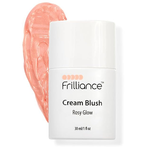 Frilliance Hydrating Cream Blush, Sheer Rosy Glow Tint, Cruelty Free Hypoallergenic for Teens of All Skin Types, 30 ml / 1 fl oz-Velvo Beauty