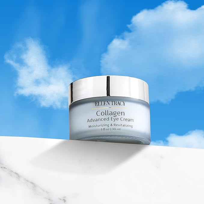 ELLEN TRACY Collagen Eye Cream | Advanced Moisturizing & Renewing Cream for Removing Dark Circles and Puffiness Under Eyes | Collagen, Dimethicone, 30 ML, 1 FL Oz-Velvo Beauty