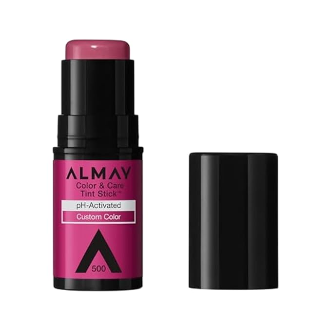 Almay Lip and Cheek Tint, Color & Care Tint Stick, Multi-Use Moisturizing Blush and Lip Color, Dewy Finish, 500 Berry Flush, 0.25 oz-Velvo Beauty