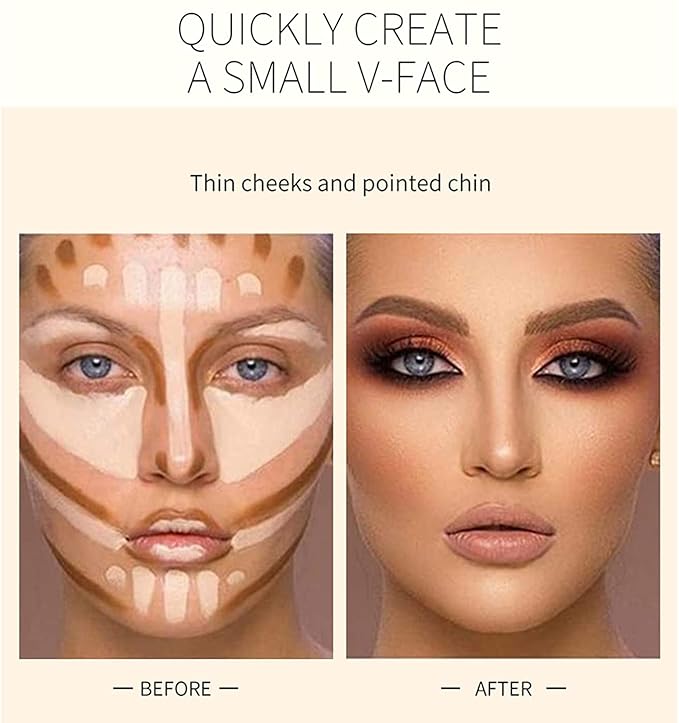 Double-End Contour Highlighter Stick Contour Stick, Face Highlighter, Contour Makeup Contouring Sticks Cream Concealer (4)-Velvo Beauty