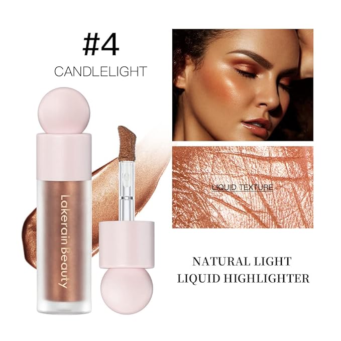 UNYOKE Liquid Highlighter, Highlighter makeup Stick,Makeup Highlighter Face Illuminator, Beauty Glow Highlight Body Shimmer, Waterproof Smooth Cream Highlighter, Longlasting Liquid Highlighter, Body Highlighter.-04#-Velvo Beauty