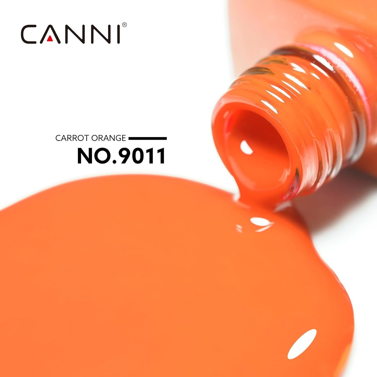 CANNI Orange Gel Nail Polish – 1pcs Bright & Light Orange UV/LED Soak Off Gel, High Gloss Color for DIY Manicure, French Nails & Salon Use-Velvo Beauty