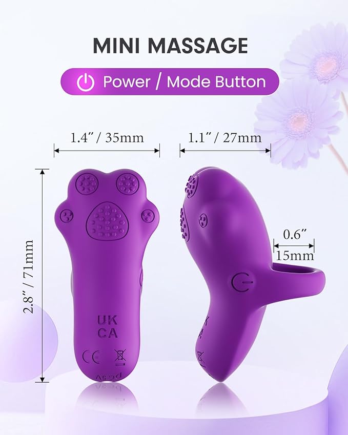 Portable Mini Facial Massage Ball, Waterproof Rechargeable Powerful Multifunctional Eye Face Finger and Neck Massager, Violet-Velvo Beauty