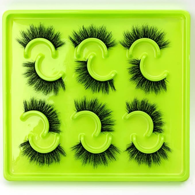 HBZGTLAD 6 Pairs Fluffy False Eyelashes Natural Faux Mink Strip 3D Lashes Pack(3DQG-114)-Velvo Beauty
