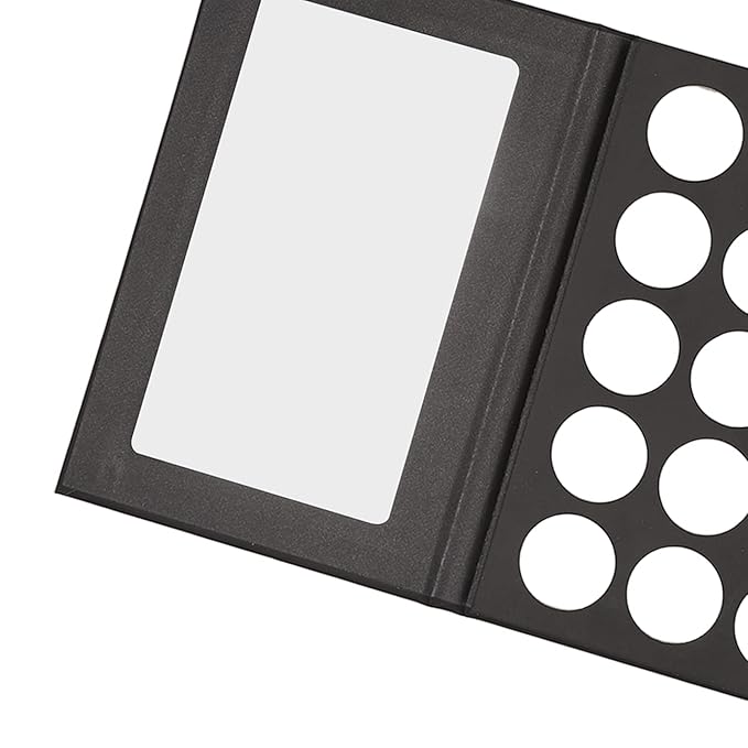DIY Empty Eyeshadow Palette, Empty Makeup Palette, Black 15 Compartment Empty Makeup Palette for Blush Bronzer Powder-Velvo Beauty