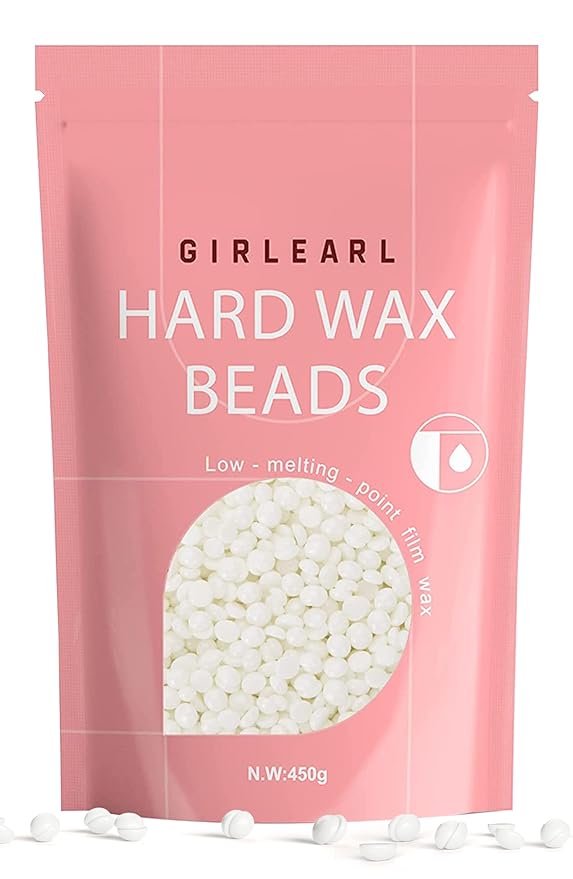 1lb Wax Beads for Hair Removal - Unscented Hard Wax Beads Refill for Professional Full Body Waxing - Ideal for Facial, Brazilian Bikini, Legs, and Underarms at Home for Women and Men (White)-Velvo Beauty