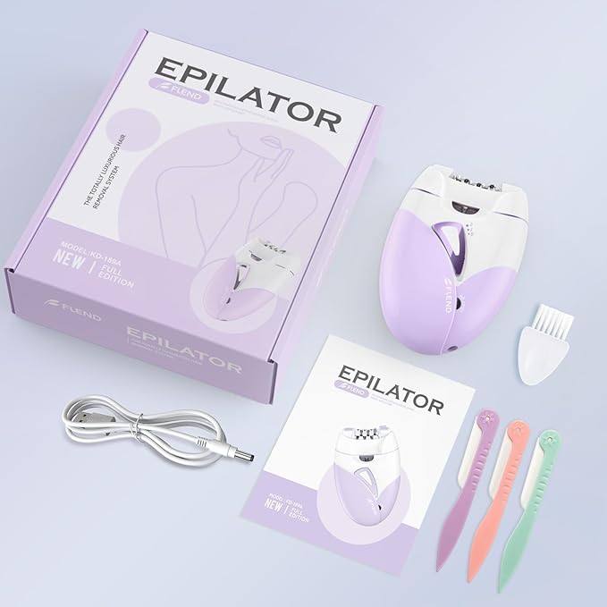 Epilators, 2-Speed Painless Smooth Glide Epilator for Women, Cordless Rechargeable Facial Hair Removal Epilator, Hair Removal Device for Women's Face Legs Bikini Area Arms Legs-Velvo Beauty