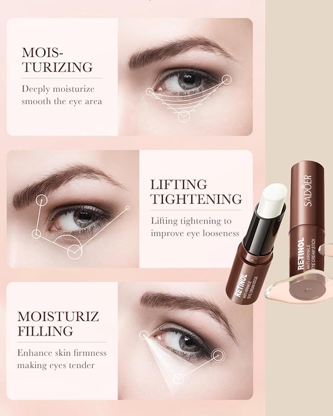 Retinol Eye Stick Under Eye Cream Anti Aging Eye Balm Reduces Fine Lines and Dark Circles-Velvo Beauty