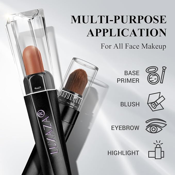 Neutral Eyeshadow Stick Makeup Set, Metallic Shimmer Matte Cream Eye Shadow Eyeliner Brightener Pencil Crayon - Cinnamon Coco-Velvo Beauty