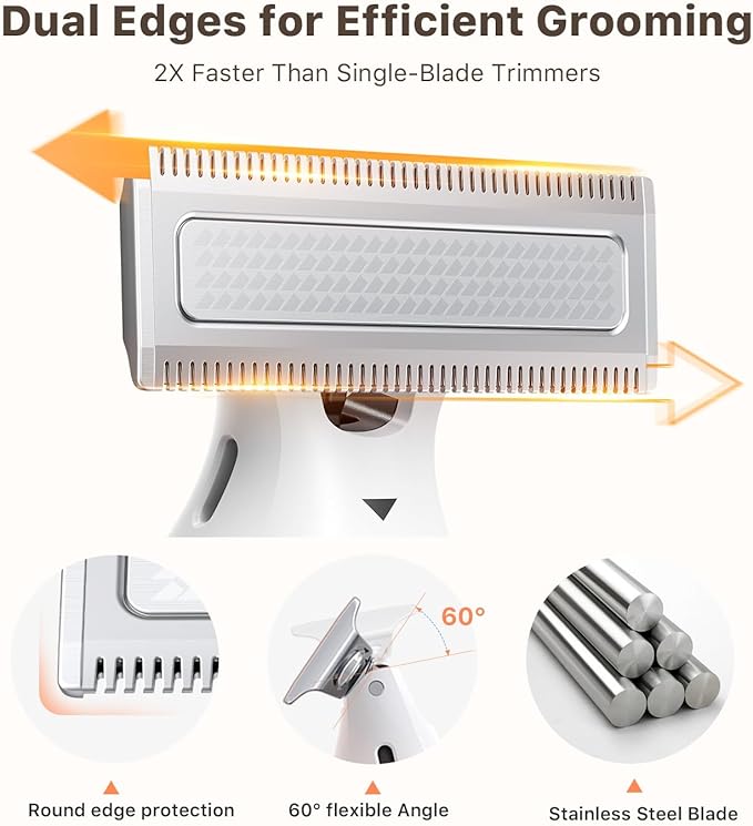 Mini Bikini Trimmer for Women - Intimate Pubic Hair Removal, Electric Body Groomer, Small Portable Wet/Dry Shaver, Magnetic Blade, USB-C Rechargeable with Travel Case, Easy to Clean (White)-Velvo Beauty