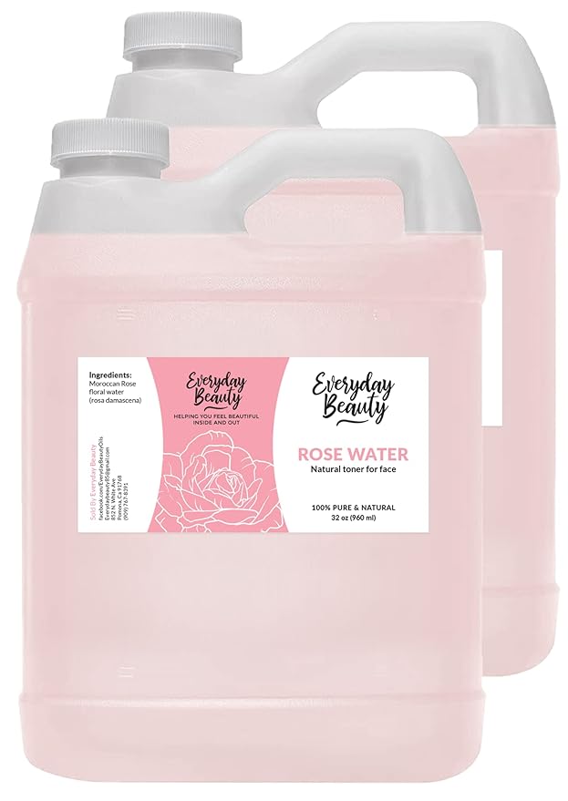 Rose Water Facial Toner Bulk - 64oz Alcohol-Free Vegan All Natural Refreshing Spray Mist for Face and Hair - Uplifts, Calming & Soothing for All Skin Types-Velvo Beauty