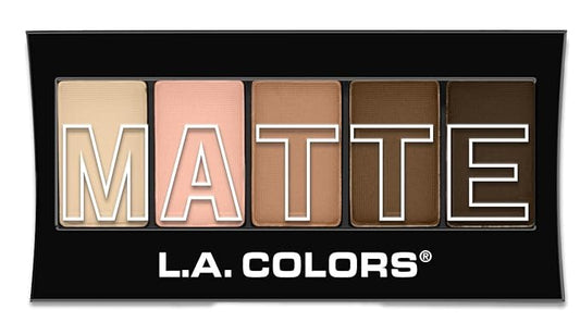 L.A. COLORS 5 Color Matte Eyeshadow Palette, Tan Khaki CEM478-Velvo Beauty