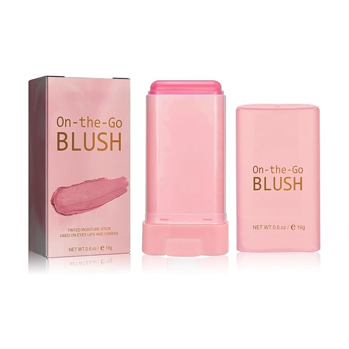 Blush Rare Beauty Liquid Blush Stick Cream Blush Natural Waterproof Long Lasting Powder Blusher,On The Go Blush Brushes For Makeup Cheeks,Suitable For All Skin Types (pink)-Velvo Beauty