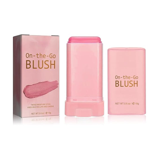 Blush Rare Beauty Liquid Blush Stick Cream Blush Natural Waterproof Long Lasting Powder Blusher,On The Go Blush Brushes For Makeup Cheeks,Suitable For All Skin Types (pink)-Velvo Beauty
