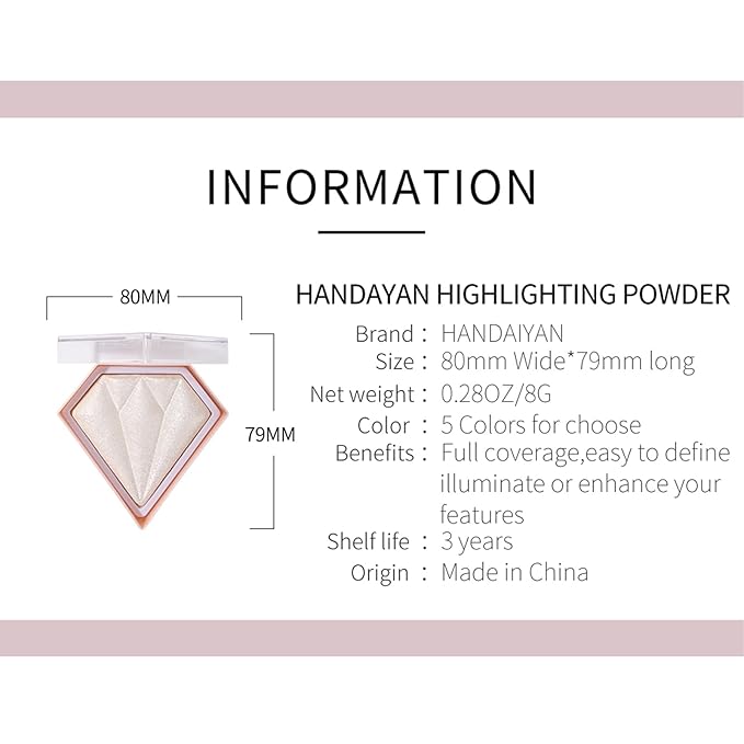 Face Highlighter Luminizers Highlighter powder Translucent Setting Powder High Definition Powder for All Skin Types and Skin Tones(N05)-Velvo Beauty