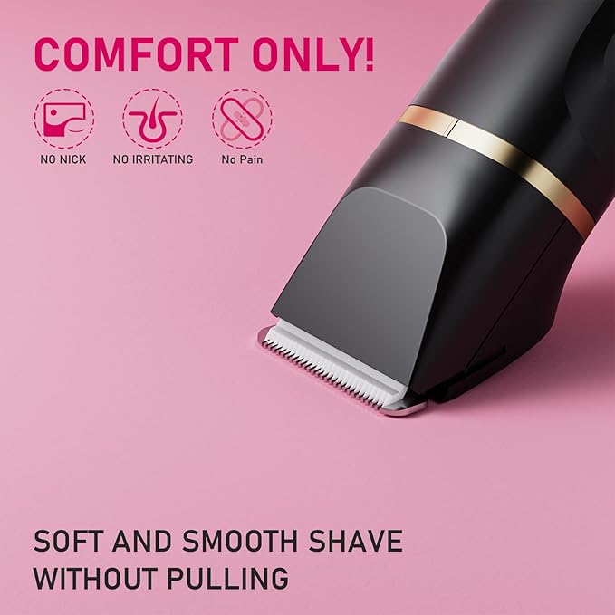 Electric Razors for Women, 5-in-1 Wet/Dry Bikini Trimmer with USB Charge Dock, Deluxe Facial Hair Removal, Wet/Dry Body Shaver for Nose Eyebrows Beard Underarm Leg Arm, IPX7 Waterproof (Black)-Velvo Beauty