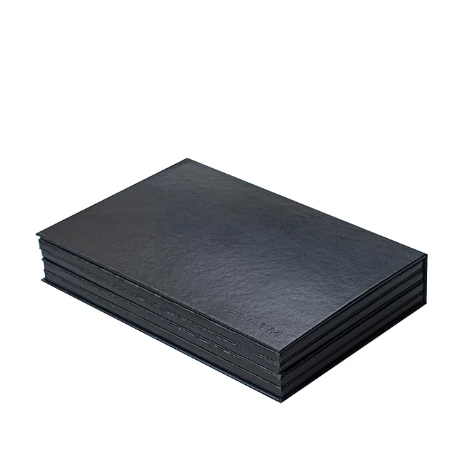4 layers Empty magnetic Book Shaped palette (Black PU leather surface)with Depotting Spatula and 100 piece Metal Stickers-Velvo Beauty