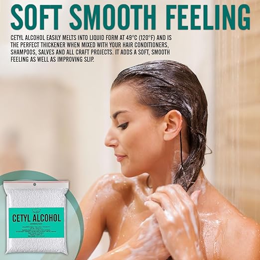 Cetyl Alcohol for Homemade Cosmetics, Lipsticks, Body Butter Bars, Hand Lotions, Hair Conditioners, Shampoo – Thickening Agent, Emulsifier, Viscosity Regulator - 7.06 oz-Velvo Beauty