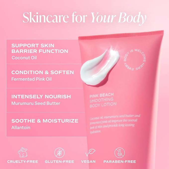 Saltair Body Lotion - 2 Pack Moisturizing Lotion For Dry Skin. Pink Beach Scented Hydrating Body Cream with Nourishing Moisturizer Formula. Skin Care for Women and Men. 2x 10oz Tubes-Velvo Beauty