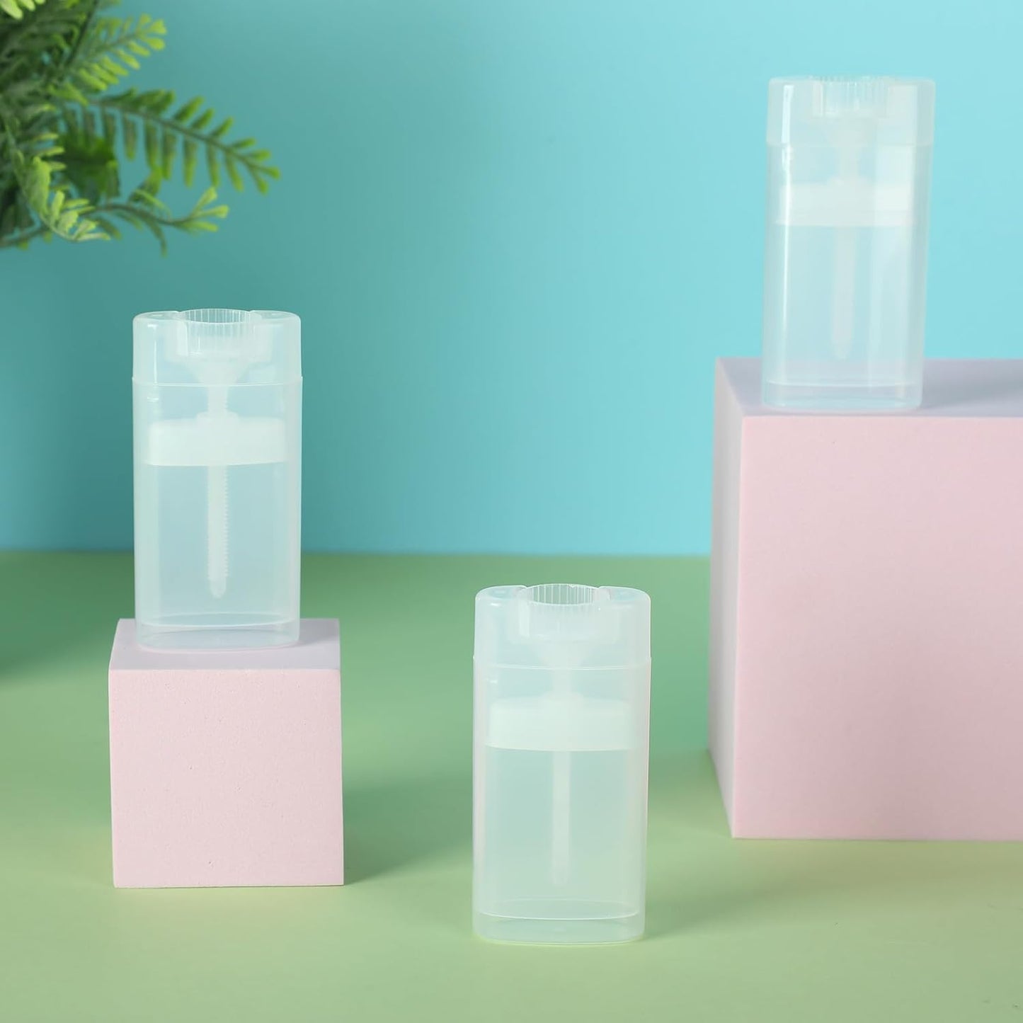 Wesiti 100 Pcs Plastic Empty Deodorant Containers 1/2 oz Travel Deodorant 15ml Refillable Containers Tubes Oval Lip Balm Tubes for Lip Balm DIY (Clear)-Velvo Beauty