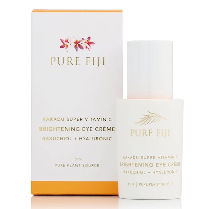 PURE FIJI Eye Cream Vitamin C Brightening Eye Cream, Under Eye Cream for Wrinkles and Bags, Under Eye Cream For Dark Circles, Smoothing & Anti-Aging Skincare (0.5oz/15ml)-Velvo Beauty