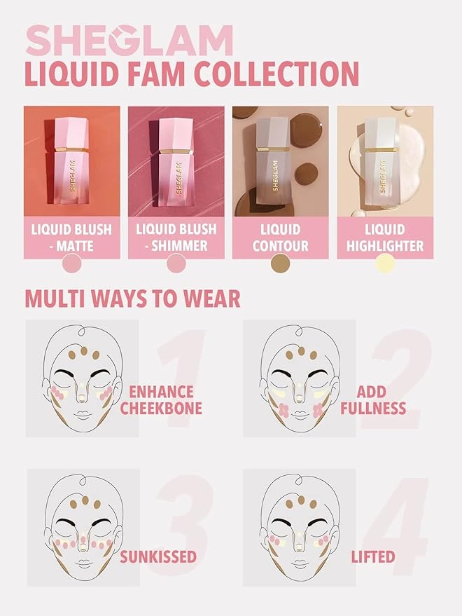 SHEGLAM Color Bloom Liquid Blush Makeup for Cheeks Matte Finish - Love Cake-Velvo Beauty