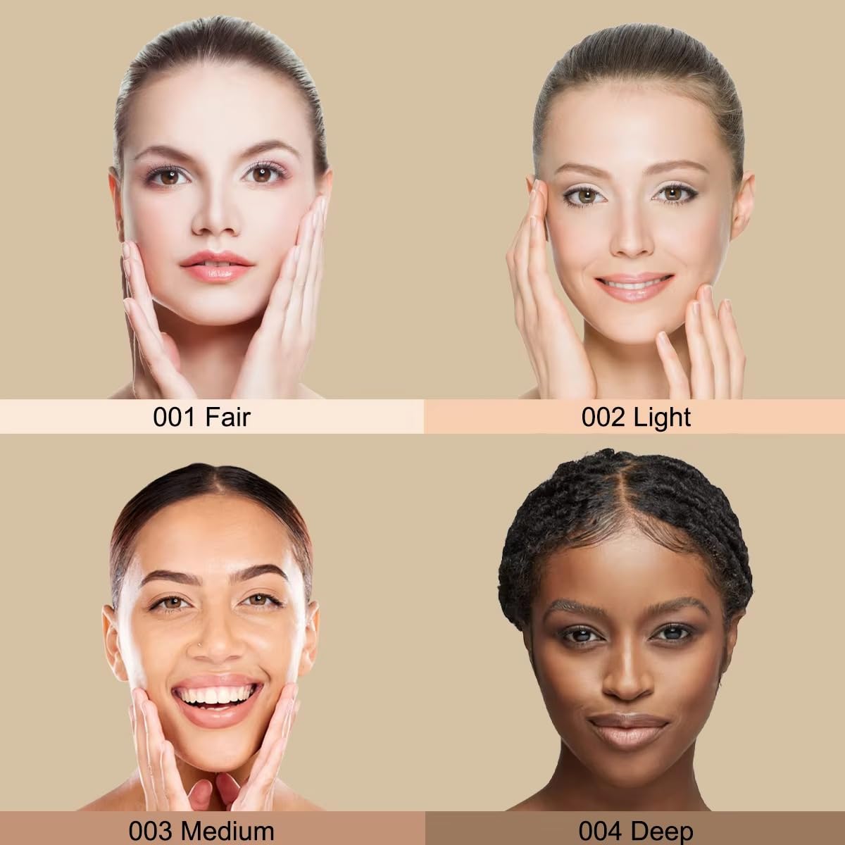 Baked Blush Highlight Bronze Powder 3-in-1 Contour Palette Sculpt Satin Silky Smooth Makeup Palettes Powder (002-Light)-Velvo Beauty