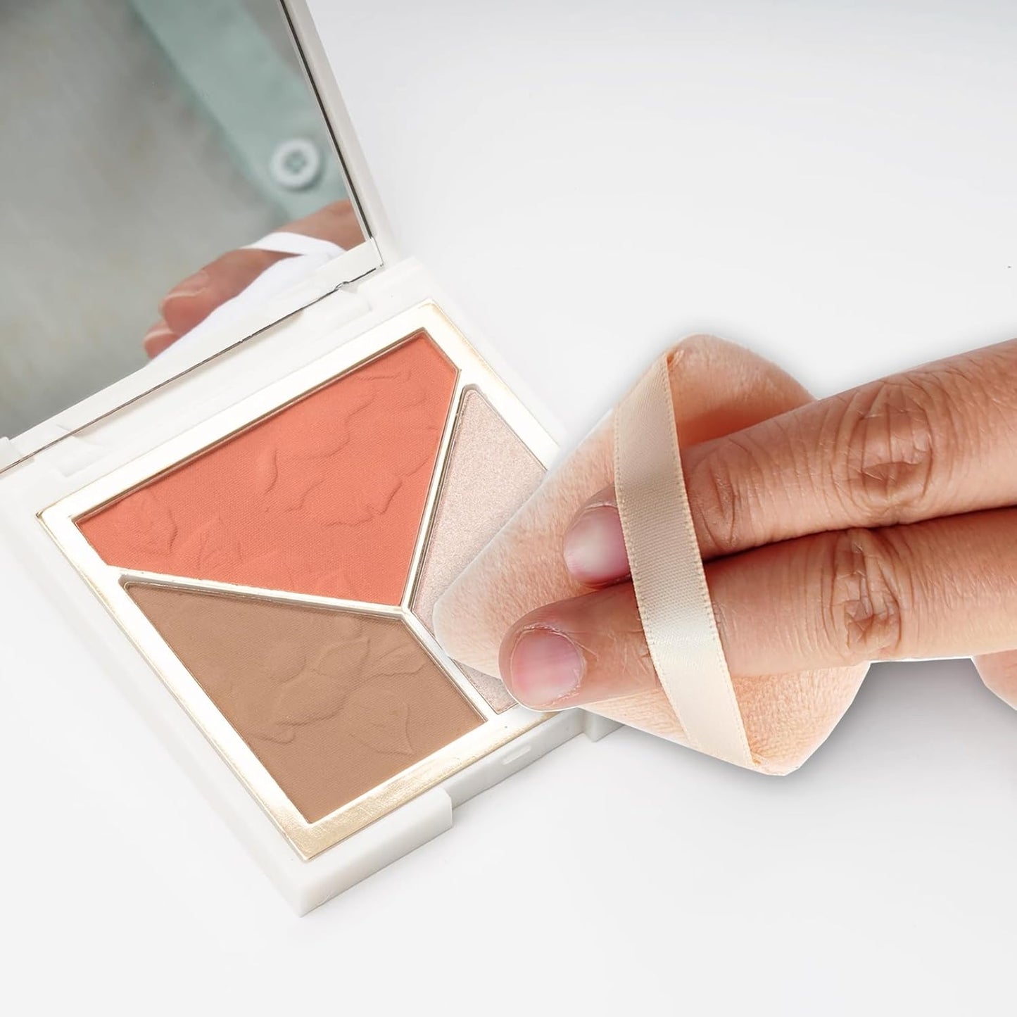 GXXMEI 30PCS Triangle Powder Puff, Setting Powder Puff for Make Up, Face Puff Pads for Loose Powder and Press Powder, Makeup Sponge Powder Applicator for Face and Eye (White, Black, Nude)-Velvo Beauty