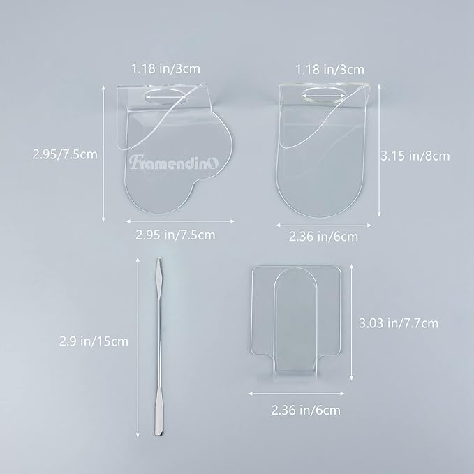 Framendino, 6 in 1 Set Hand Makeup Mixing Palette, Makeup Plate for Foundation with Spatula Makeup Artist Tool for Mixing Foundation Eye Shadow Nail Art for Women-Velvo Beauty