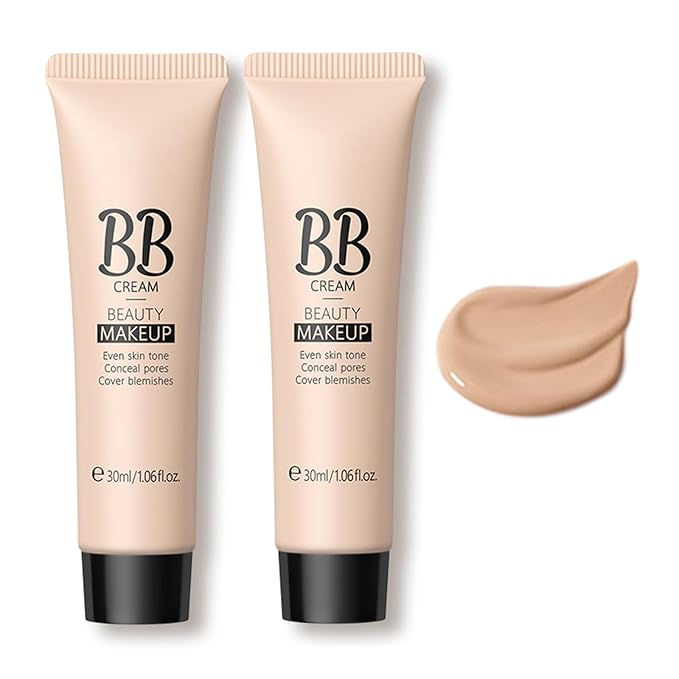 KWOLYKIM 2PCS Hydrating Makeup BB Cream, Tinted Moisturizer Face Makeup BB Cream Foundation Waterproof Concealer Clean Brighten Color Correcting Cream Nude Makeup Long Lasting for All Skin(Tan)-Velvo Beauty