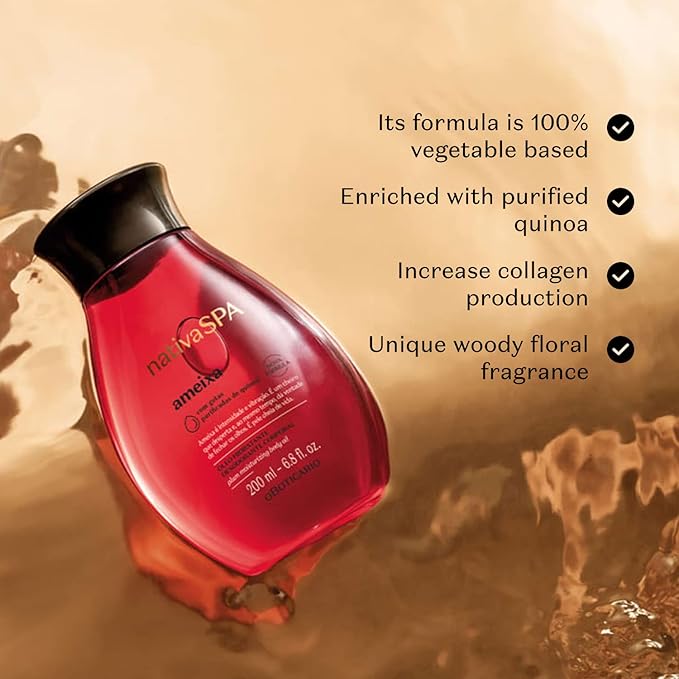 Nativa SPA by O Boticario Plum Body Oil, Enriched with Purified Quinoa Drops to Boost Hydration, 6.8 Ounce-Velvo Beauty