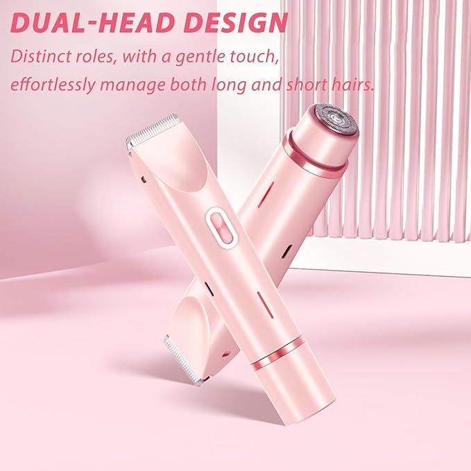 2025 New Electric Womens Shaver, 2-in-1 Women's Body Shaver, Bikini Electric Razor, Wet and Dry Use Body Trimmer for Home (Blue)-Velvo Beauty