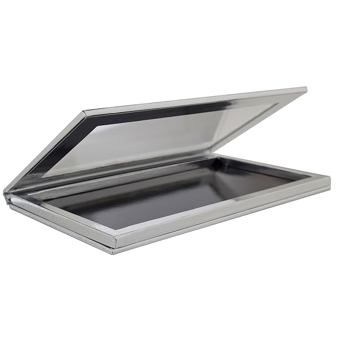 Z Palette Large Metallic Collection (Metallic Silver) with 20 Piece Metal Stickers - Made Exclusively for JUVITUS-Velvo Beauty