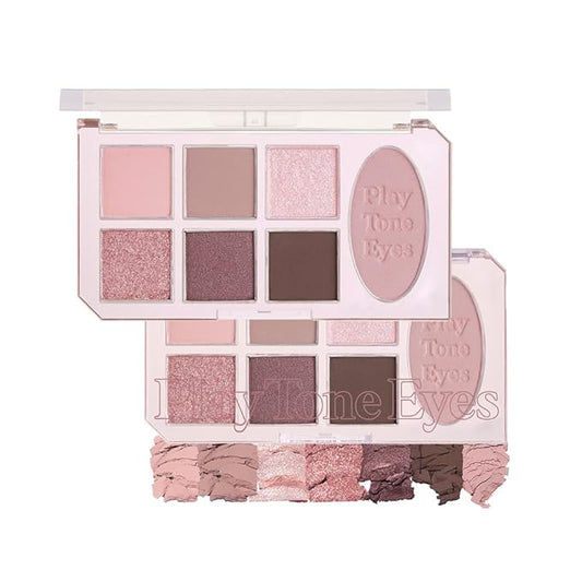 ETUDE Play Tone Eyepalette #Cashmere mauve | From Eye To Cheeks | Palette With Easy Color Matching For All | Various Texture From Sheer Matte To Wet Glitters | K-beauty-Velvo Beauty