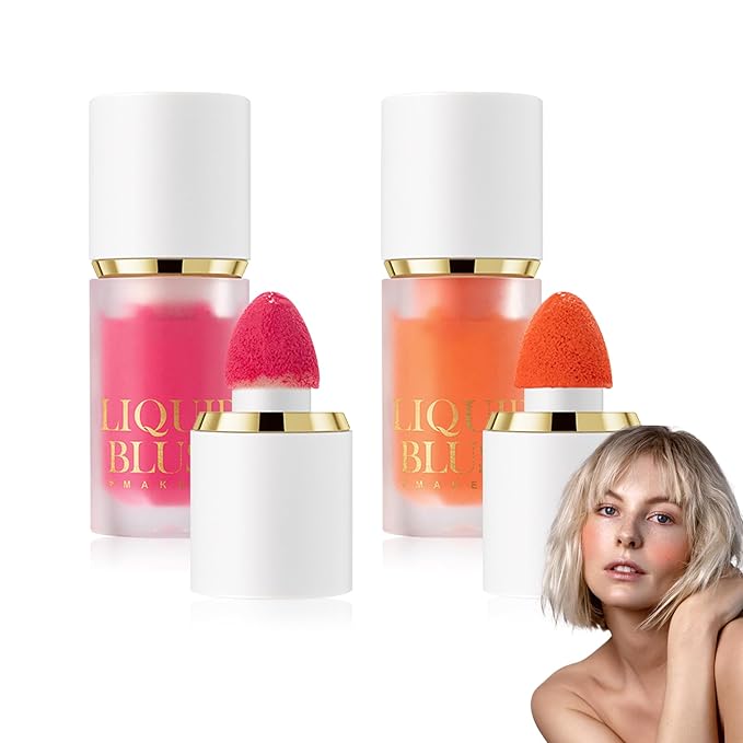 2 Colors Blush Stick,Multi-Use Cream Blush,Waterproofing Highly Pigmented Makeup Stick,Moisturizing Makeup Cream Set A4-Velvo Beauty