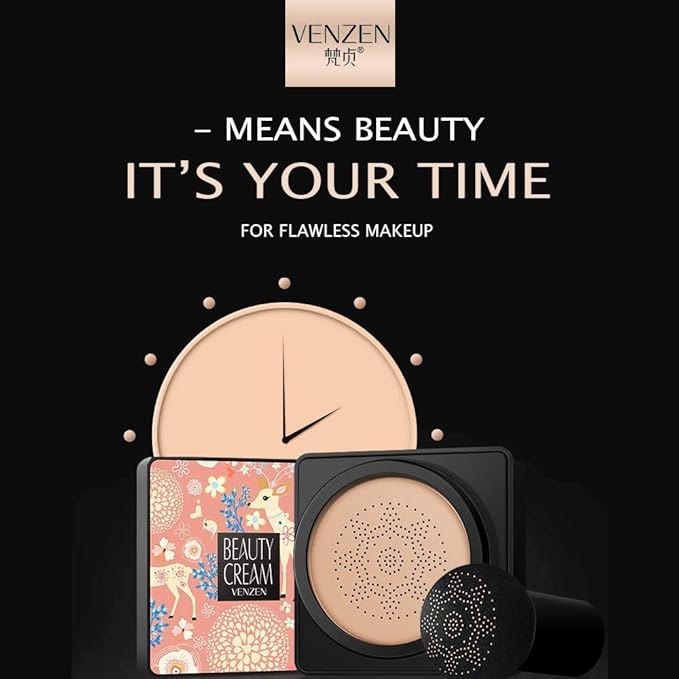 VENZEN Beauty Cream Clear Cover Natural Make Up Nourish Moisturizes Protection Professional Skin Care 2 Colors 20g (#02 Ivory)-Velvo Beauty