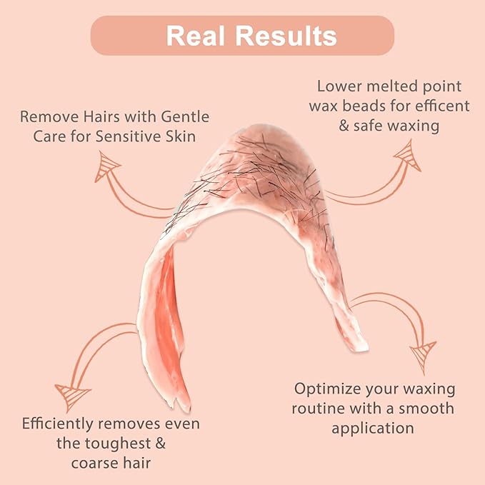 Hard Wax Beads, 2.5 lb Wax Beans for Hair Removal, Ideal for Sensitive skin, Brazilian, Bikini, Face, Eyebrows, Underarms and Full Body Waxing Bulk (Pink)-Velvo Beauty