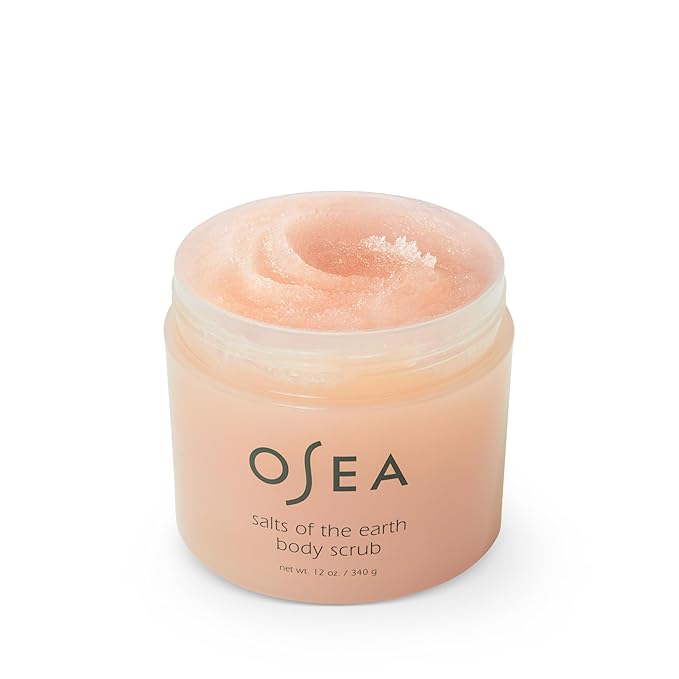 OSEA Salts of the Earth Body Scrub 12 oz - Pink Himalayan Salt Scrub - Gentle Body Exfoliation Skincare - Ideal Spa Gift for Pampering - Clean Beauty & Vegan Body Care-Velvo Beauty