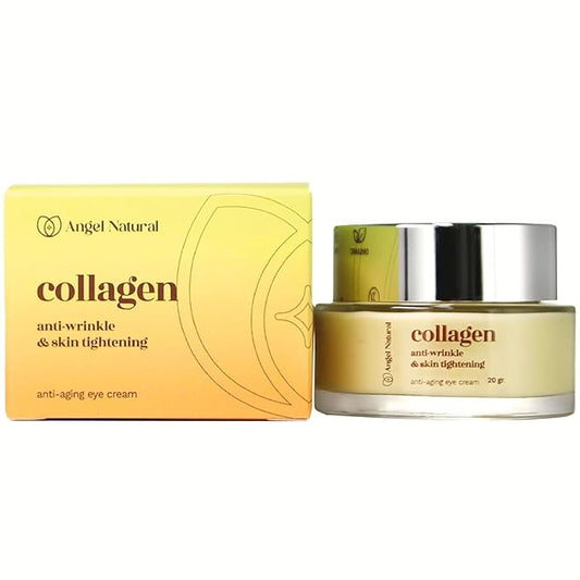 Anti-Aging Eye Cream with 5% Collagen and 5% Vitamin C, Reduce Dark Circles & Puffiness, Fine Lines and Wrinkles, Caffeine, Korean Skin Care, 0.7 Fl Oz-Velvo Beauty