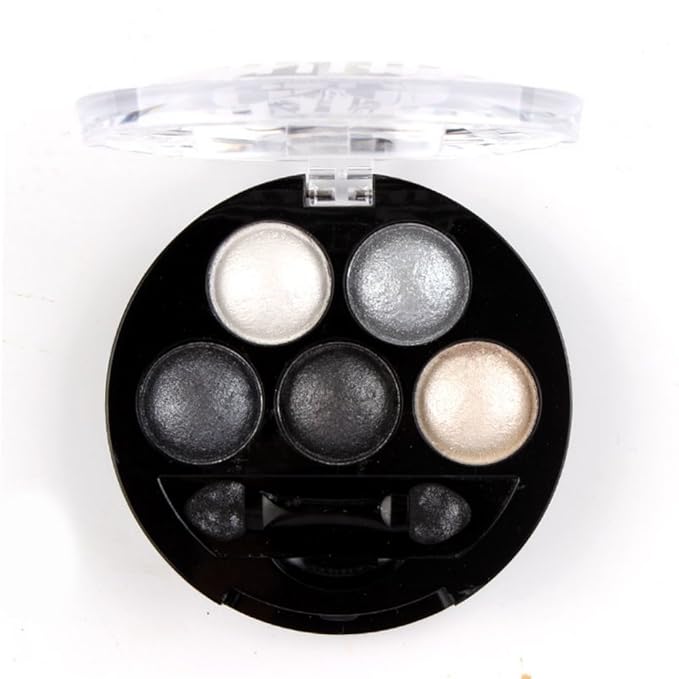 Mallofusa 5 Colors Eye Shadow Powder Metallic Shimmer Eyeshadow Palette (Galaxy Silver) 4.7oz-Velvo Beauty