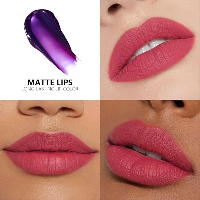 evpct Red Peel Off Lip Stain Tints, Red Liquid Lipstick Lip Stain Long Lasting Waterproof for Women, Non-stick Cup Lipstick Peel Off Highly Pigmented Not Faded Smudge-proof Easy to Apply, 03-Velvo Beauty