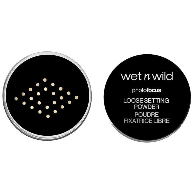 wet n wild Photo Focus Loose Baking Setting Powder, Highlighter Makeup, Fair to Medium & Tan Skin Tones, Translucent-Velvo Beauty