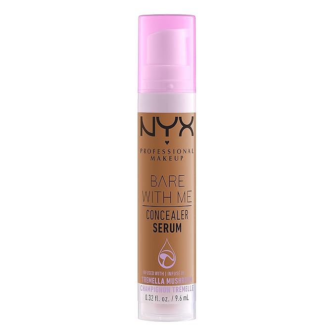 NYX PROFESSIONAL MAKEUP Bare With Me Concealer Serum, Up To 24Hr Hydration - Deep Golden-Velvo Beauty