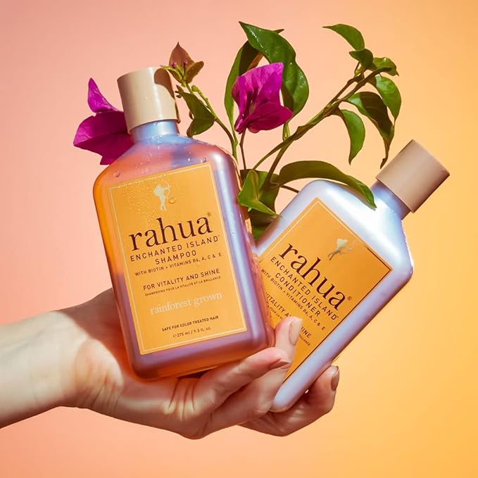 Rahua Enchanted Island Hair Conditioner with Biotin, Refill 9.5 Fl Oz, Supports Strength Hair Growth & Shine, All Hair Types, Vitamin C, E, A, B6, Coconut Guava, Nourishing Hair Care for Men and Women-Velvo Beauty