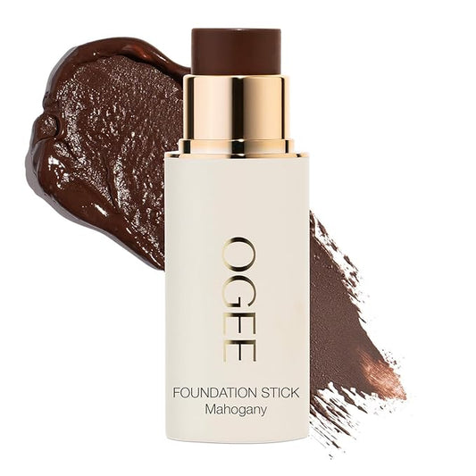 Ogee Sculpted Complexion Foundation Stick (Mahogany 14.5N - Deep Cocoa, Rich Undertones) Full Coverage Foundation Makeup - Instantly Balance & Even Complexion - 70% Organic Ingredients-Velvo Beauty