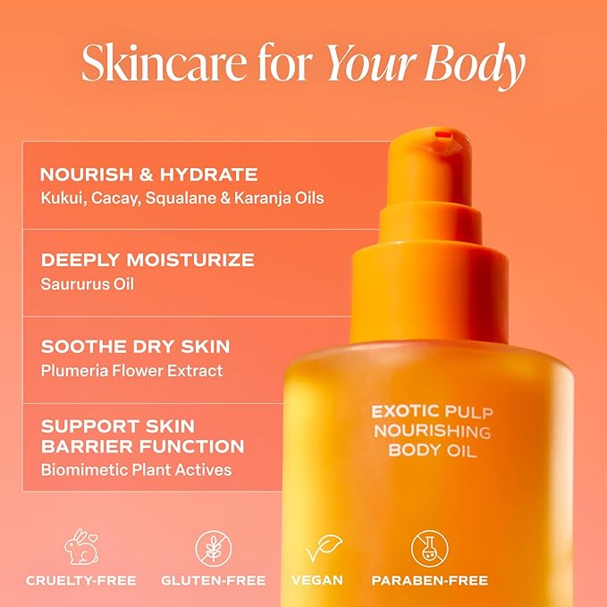 Saltair Body Oil. Luxurious Exotic Pulp After Shower and Bath Oil Moisturizer for Women. Botanical, Non-Greasy, and Well-Absorbing Lotion for Hydrating Dry Skin. 4oz Pump Bottle-Velvo Beauty