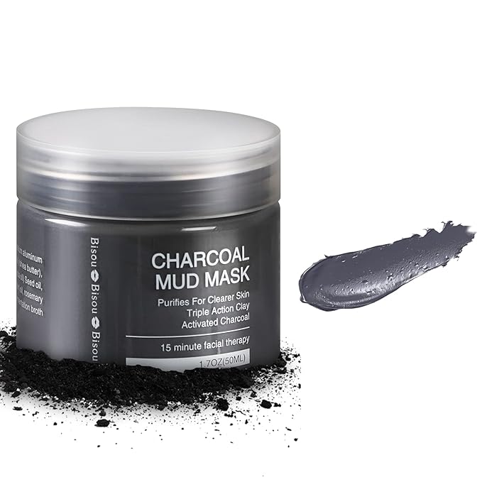Turmeric Clay, Dead Sea Mud & Charcoal Gel Face Mask Trio With Applicator, Deep cleansing Clay and Mask Applicator, Facial Therapy PH Balanced Hypo-allergenic (3 Sets Mud Mask)-Velvo Beauty